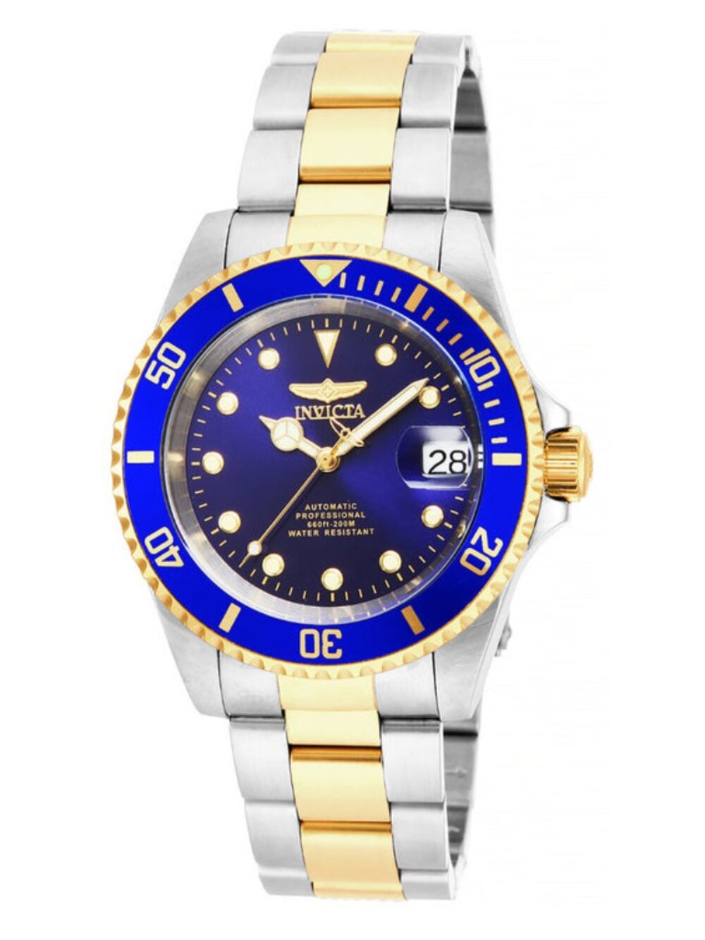 Invicta Pro Diver Automatic Blue/Gold 40mm Dive Watch NWT